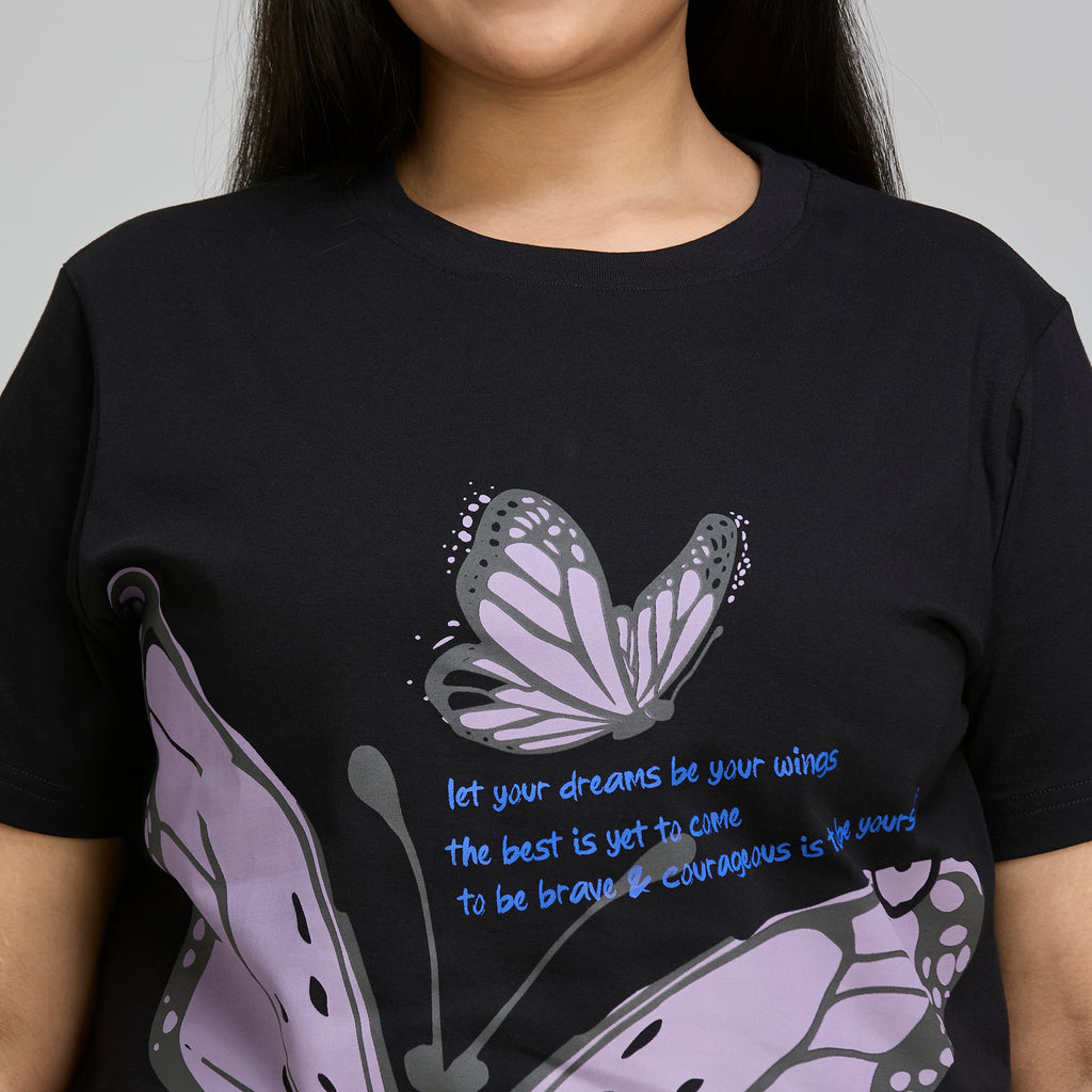 Plus Size Graphic T-Shirt | 2XL-8XL | 100% Cotton | Black