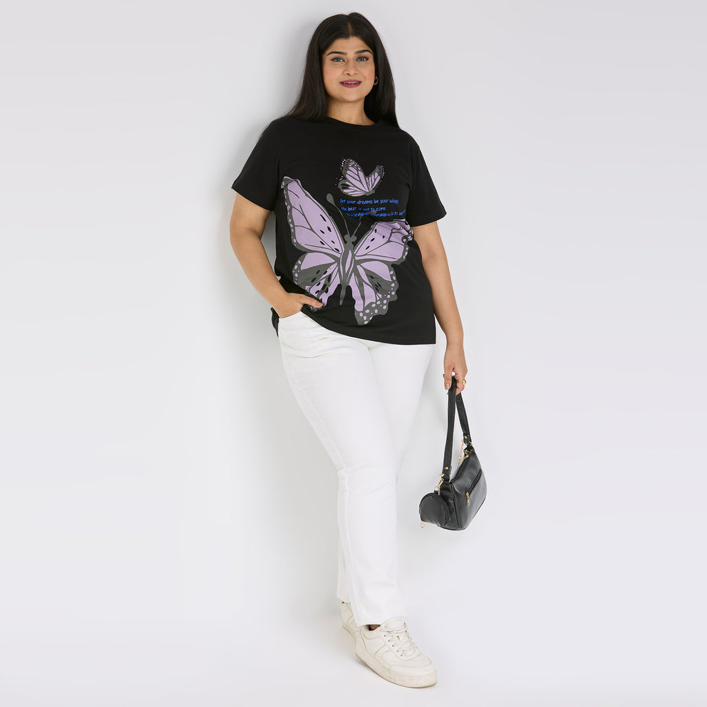 Plus Size Graphic T-Shirt | 2XL-8XL | 100% Cotton | Black