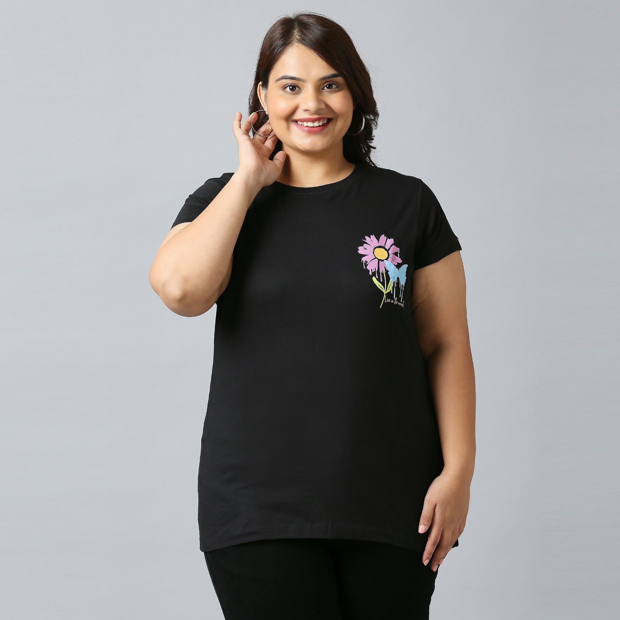Plus Size Graphic T-shirt | 2XL - 8XL | Black