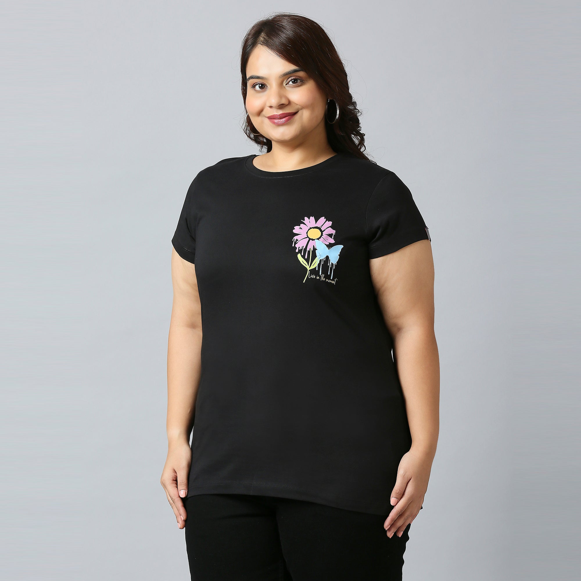 Plus Size Graphic T-shirt | 2XL - 8XL | Black