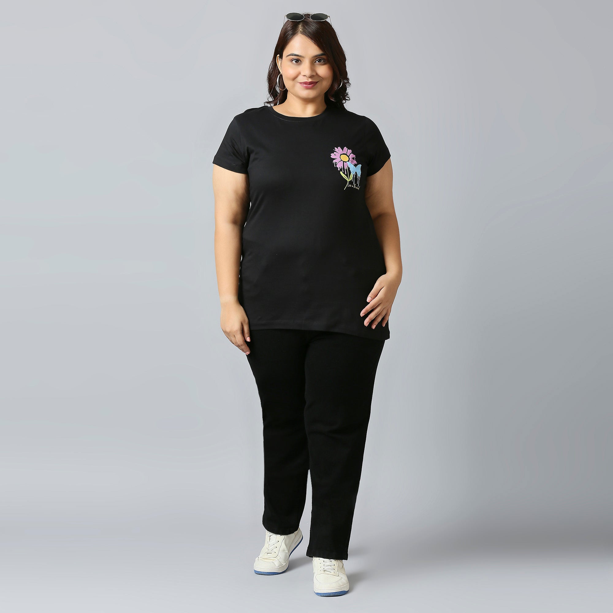 Plus Size Graphic T-shirt | 2XL - 8XL | Black