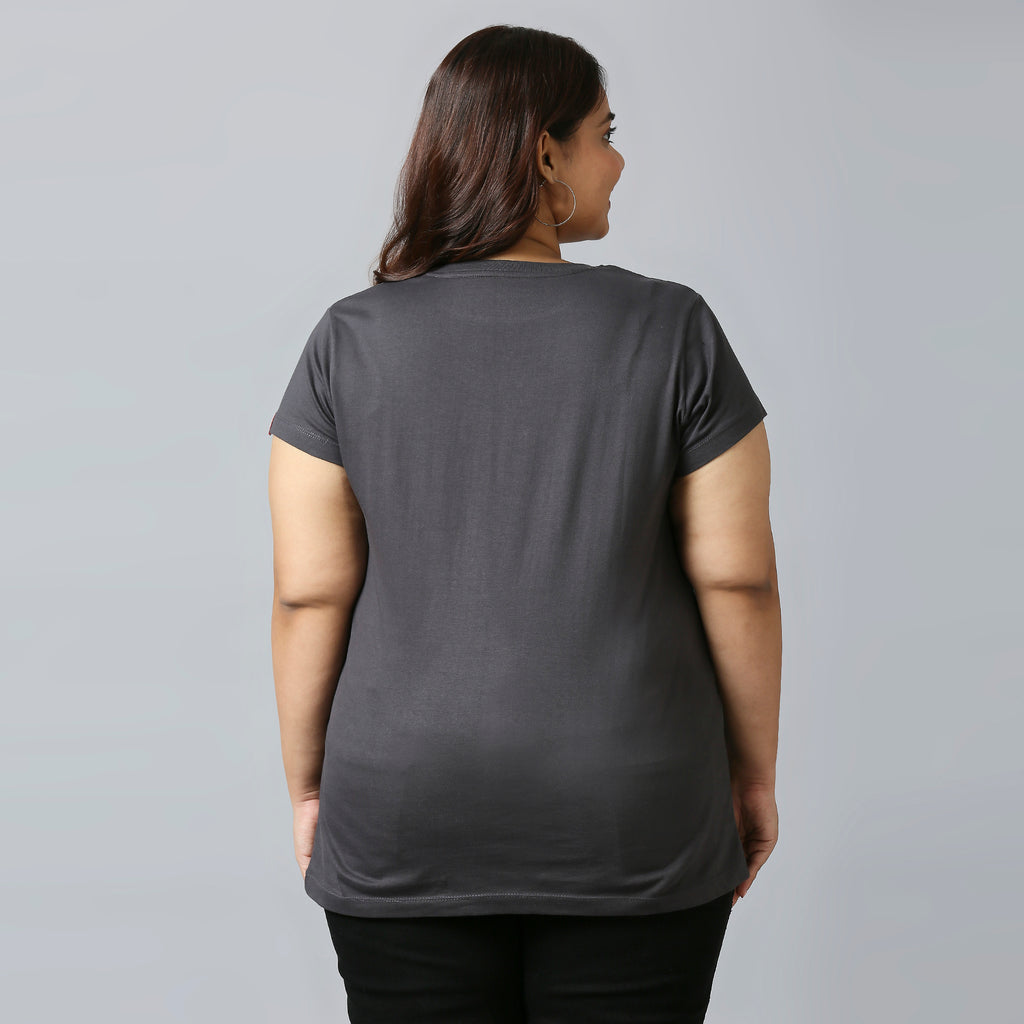 Plus Size Graphic T-shirt | 2XL - 8XL | Grey