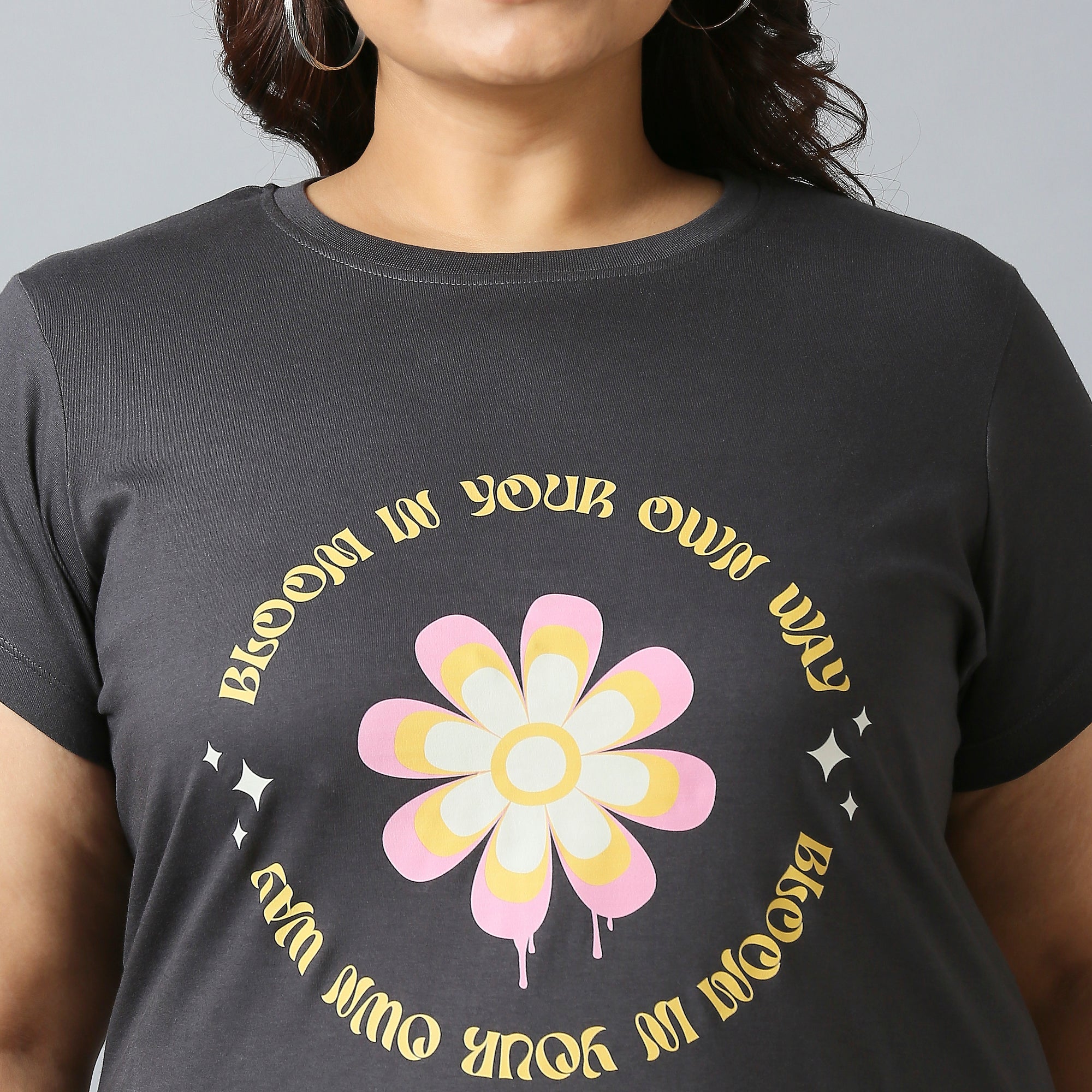 Plus Size Graphic T-shirt | 2XL - 8XL | Grey