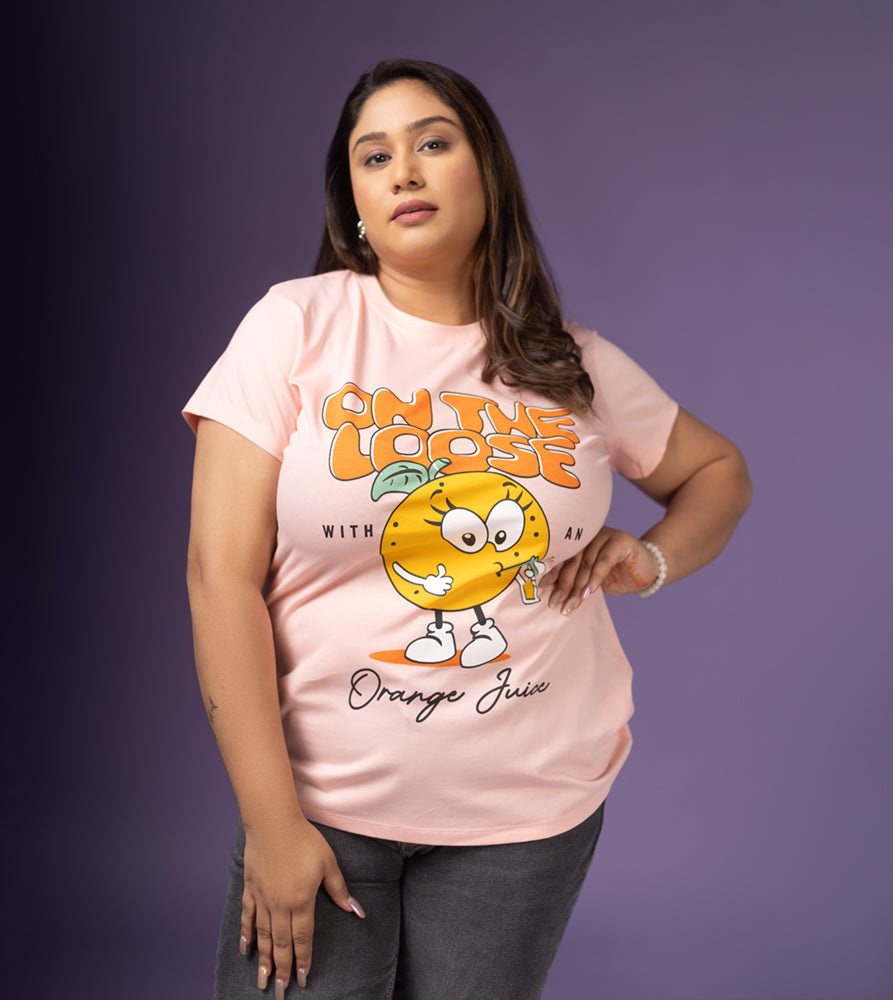 Plus Size Graphic T-Shirt | 2XL - 8XL | 100% Cotton | Pink