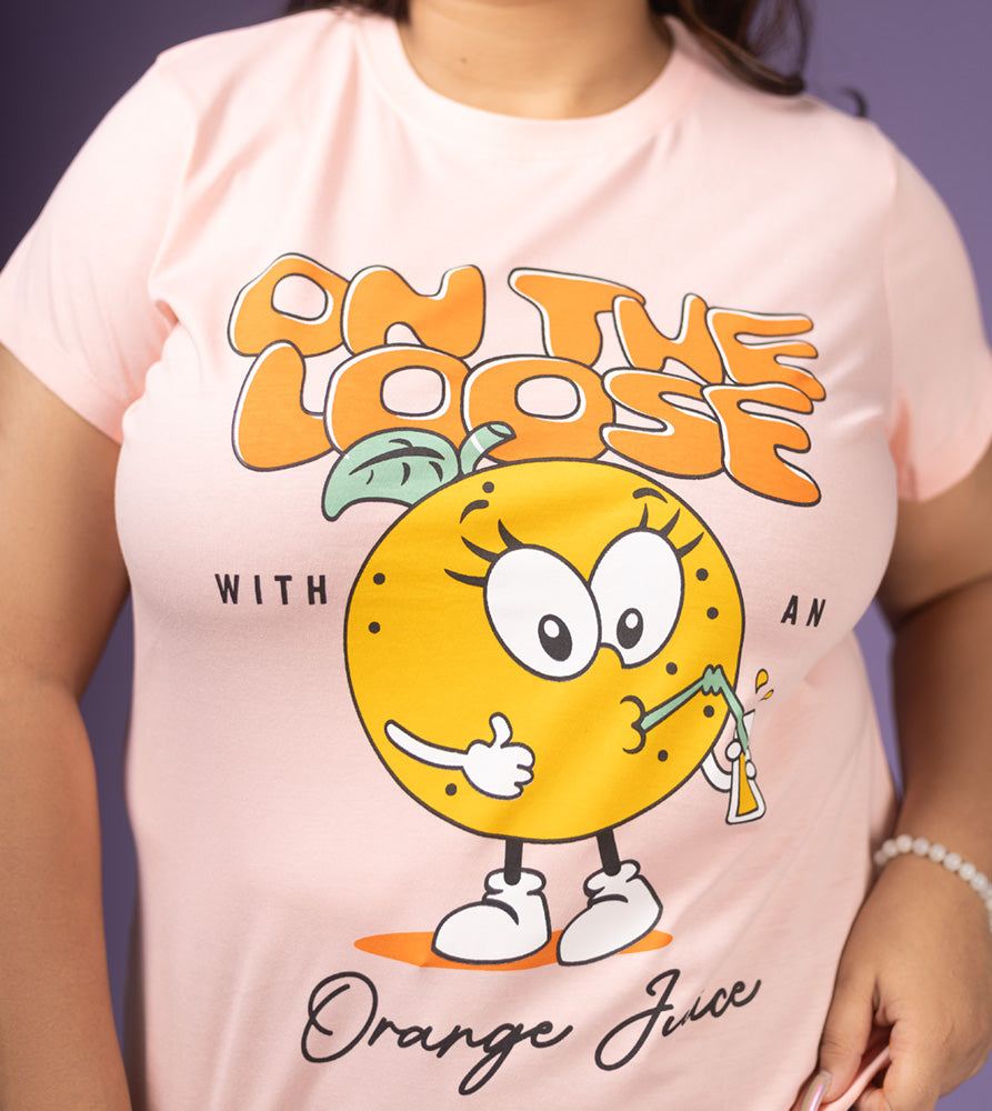 Plus Size Graphic T-Shirt | 2XL - 8XL | 100% Cotton | Pink