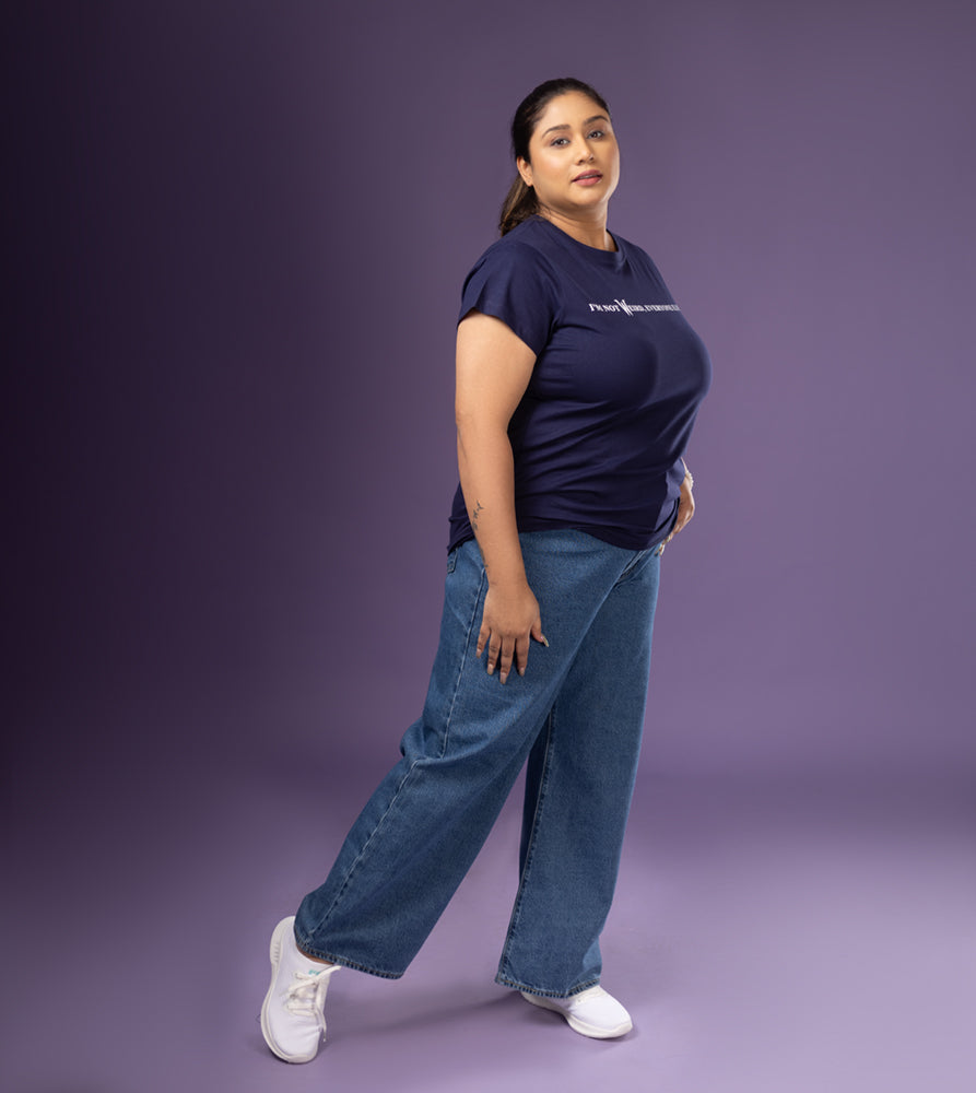 Plus Size Graphic T-Shirt | 2XL - 8XL | 100% Cotton | Navy
