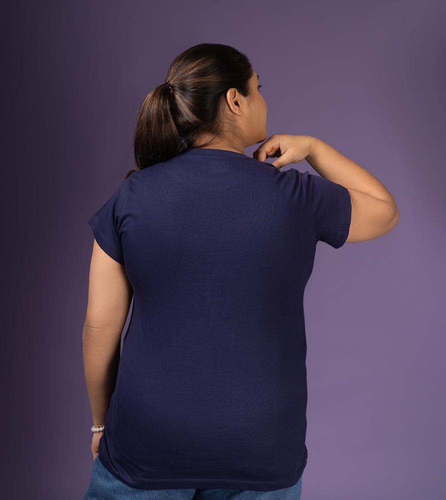 Plus Size Graphic T-Shirt | 2XL - 8XL | 100% Cotton | Navy
