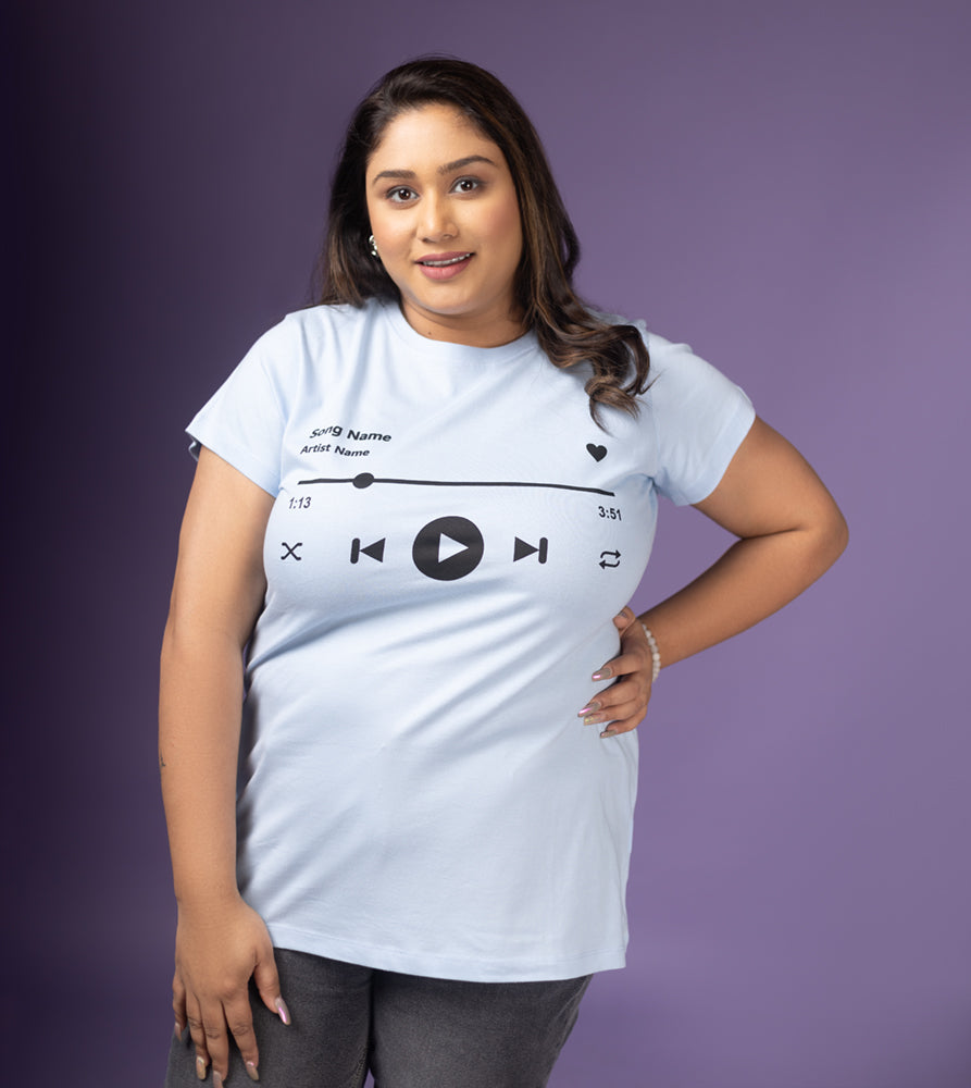 Plus Size Graphic T-Shirt | 2XL - 8XL | 100% Cotton | Blue