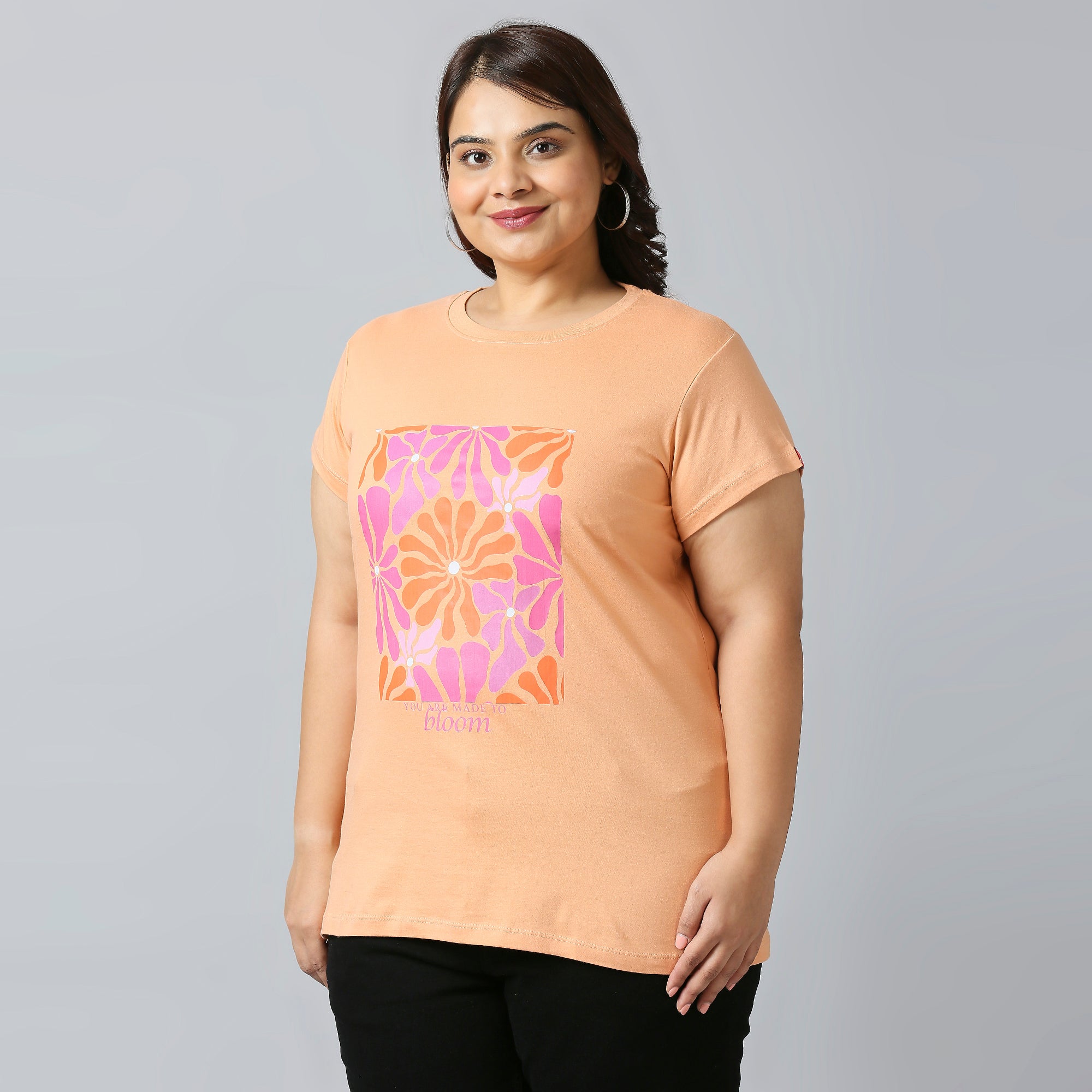 Plus Size Graphic T-shirt | 2XL - 8XL | Coral