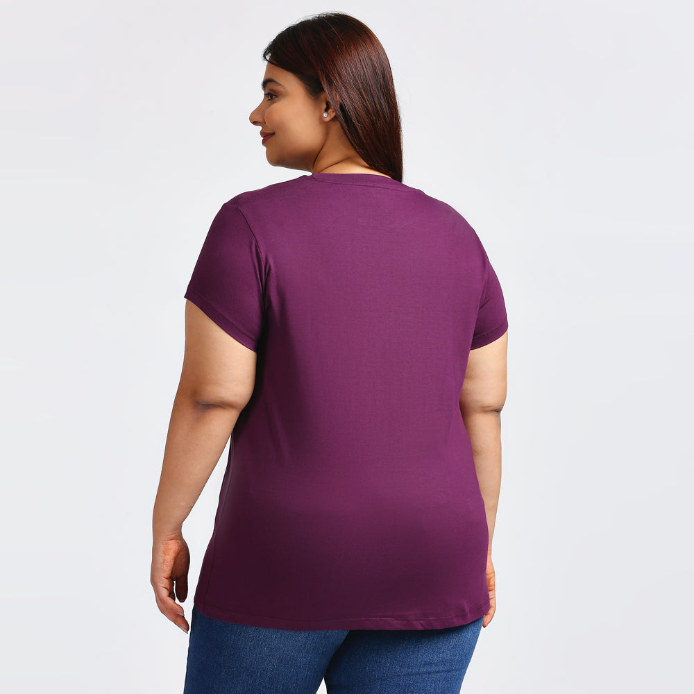 Plus Size Graphic T-Shirt | 2XL - 8XL | 100% Cotton | Purple