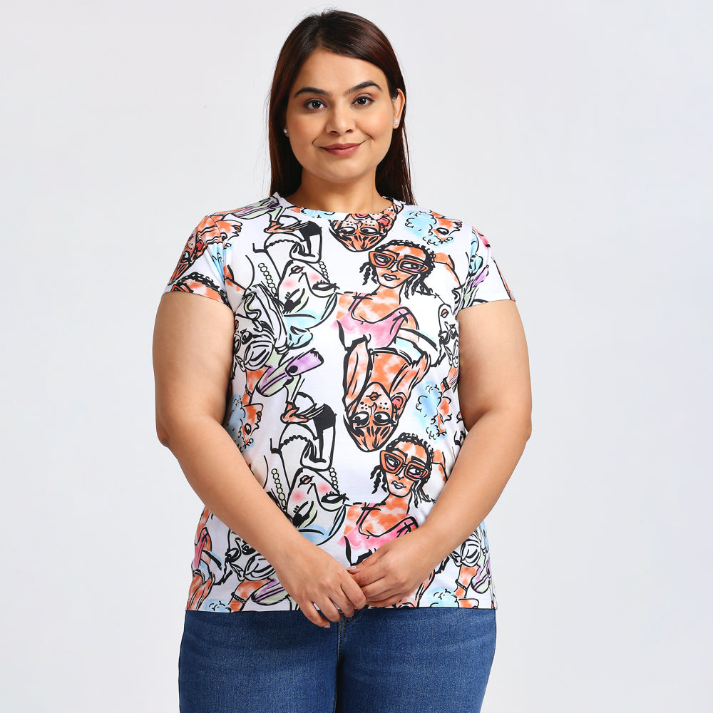 Plus Size Aop T-shirt | 2XL - 8XL | 100% Cotton | Multicolour