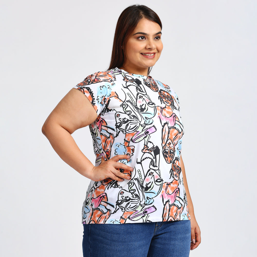 Plus Size Aop T-shirt | 2XL - 8XL | 100% Cotton | Multicolour