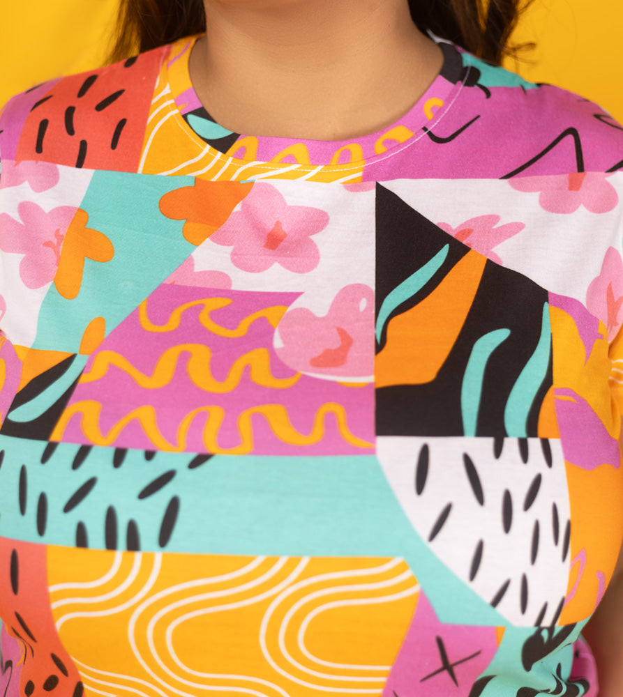Sizeupp | Plus Size  Aop Tees For Women | 3XL - 9XL | 100% Cotton | Aop | Multi Colour