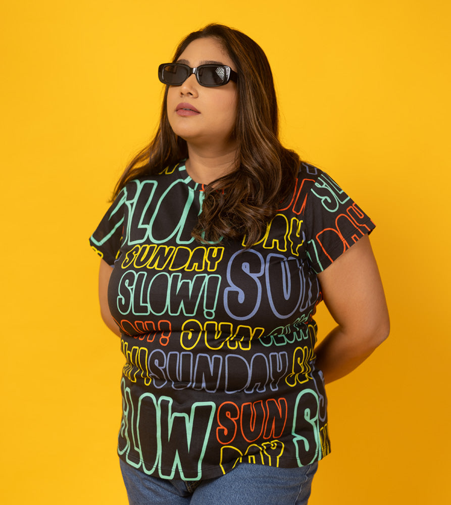 Plus Size Aop T-shirt | 2XL - 8XL | 100% Cotton | Black