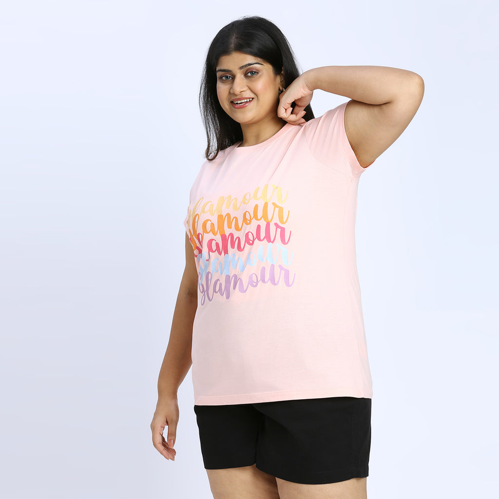 Plus Size Graphic T-shirt | 2XL - 8XL | Pink
