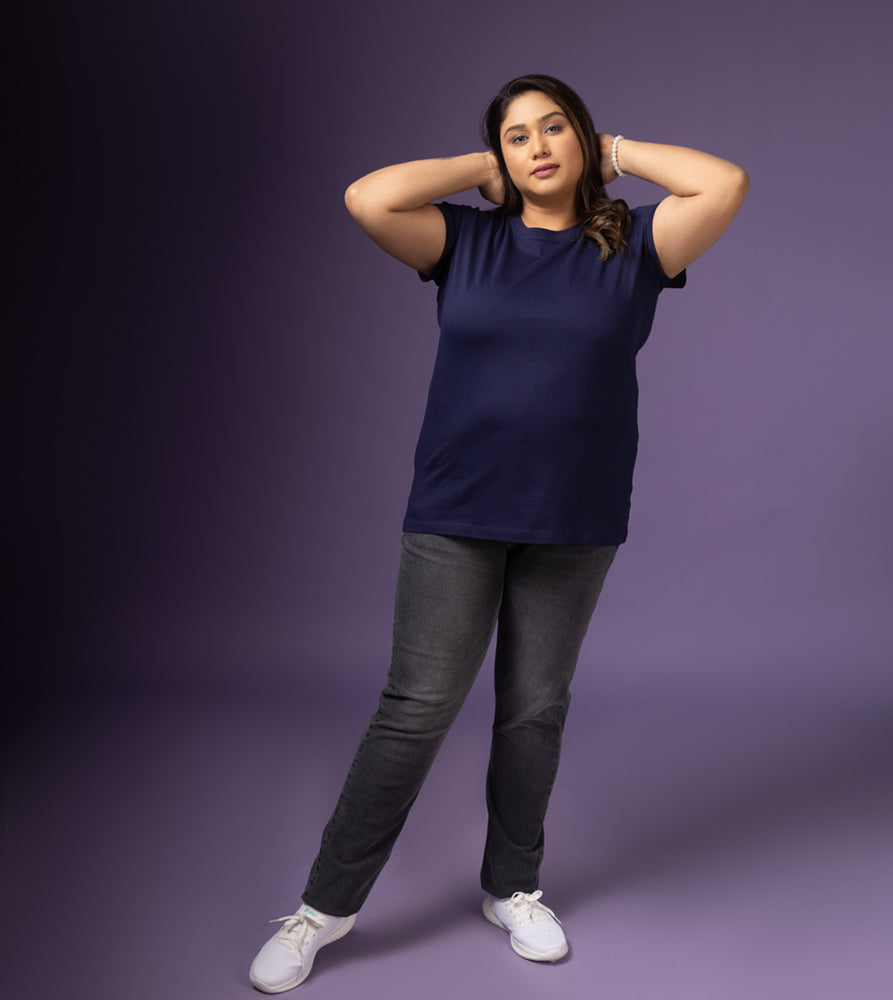 Plus Size Core T-shirt | 2XL - 8XL | 100% Cotton | Navy