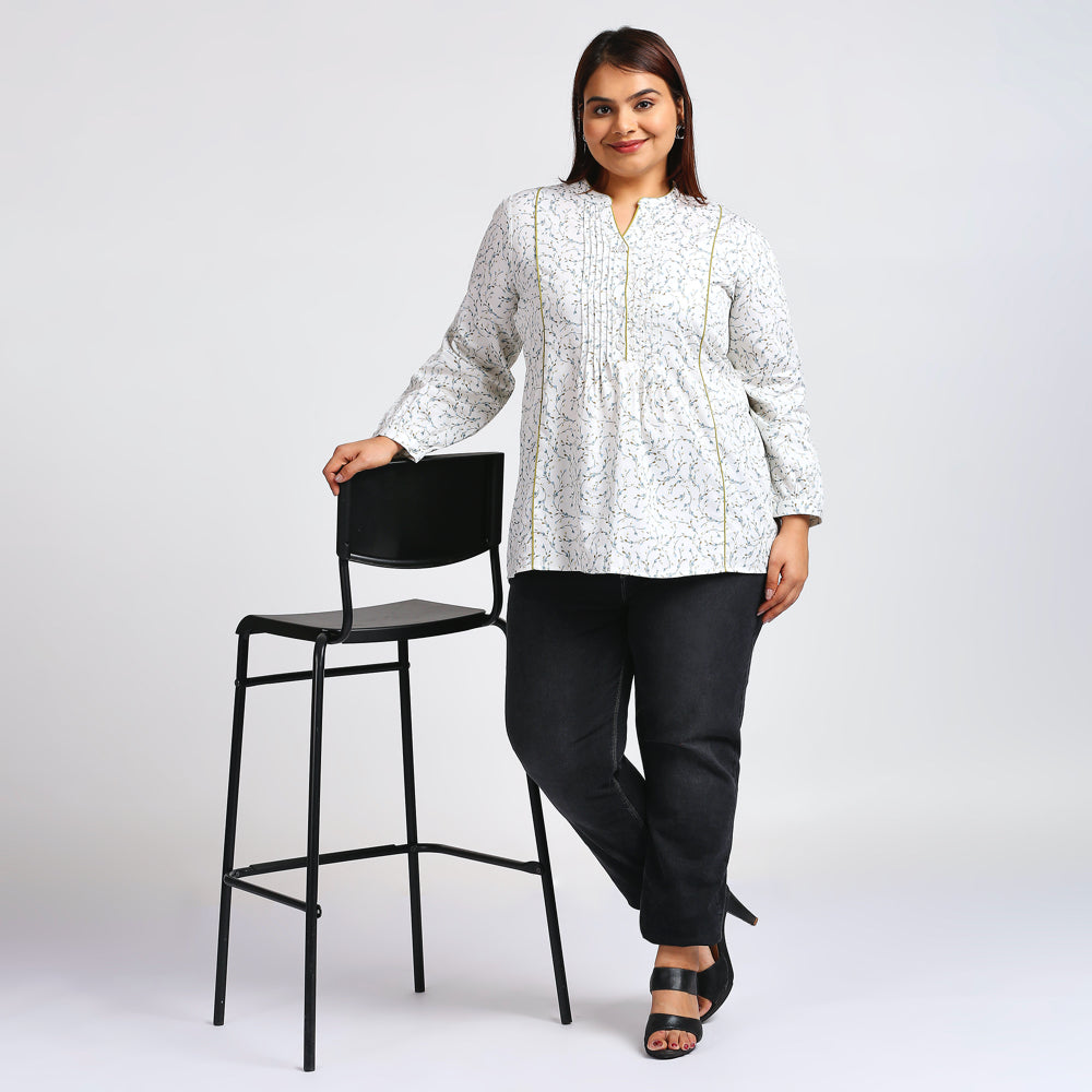 Plus Size Top | XL - 7XL | 100% Cotton | Off White