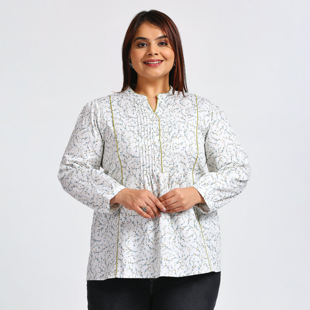 Plus Size Top | XL - 7XL | 100% Cotton | Off White