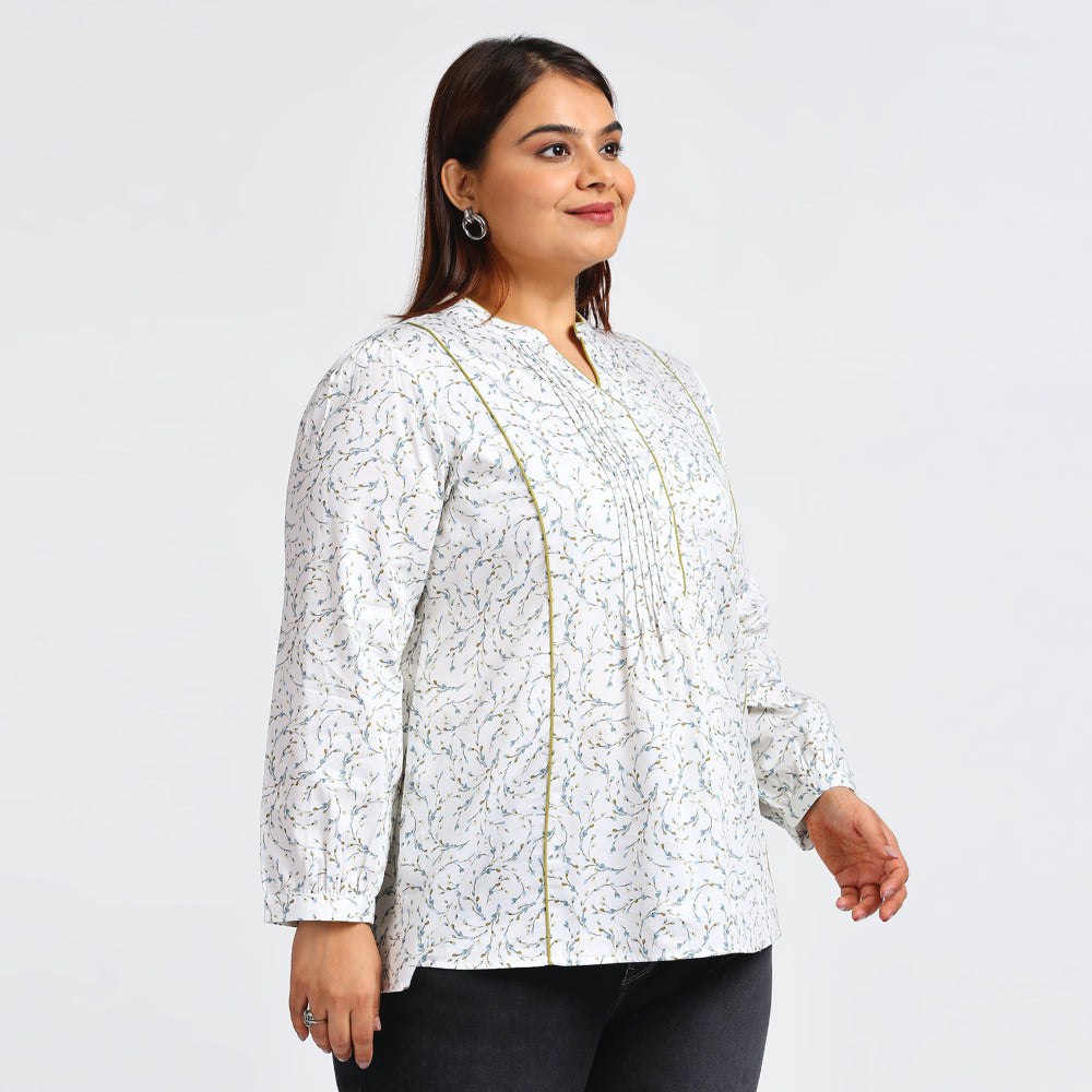 Plus Size Top | XL - 7XL | 100% Cotton | Off White