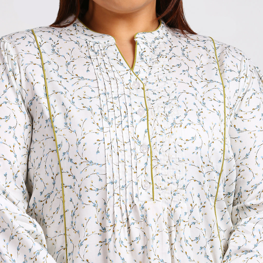 Plus Size Top | XL - 7XL | 100% Cotton | Off White