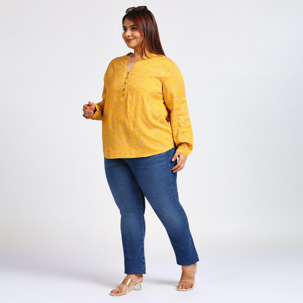 Plus Size Top | XL - 7XL | Mustard Yellow