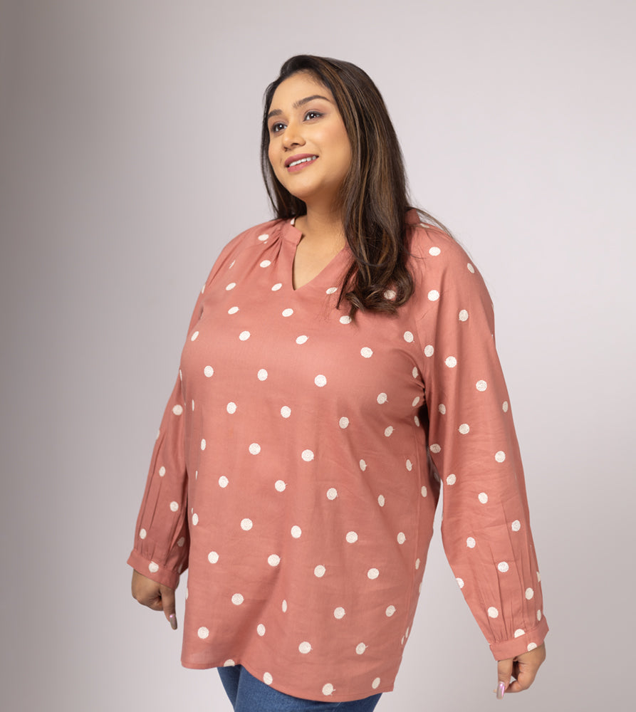 Plus Size Top | XL - 7XL | 100% Cotton | Dusty Pink
