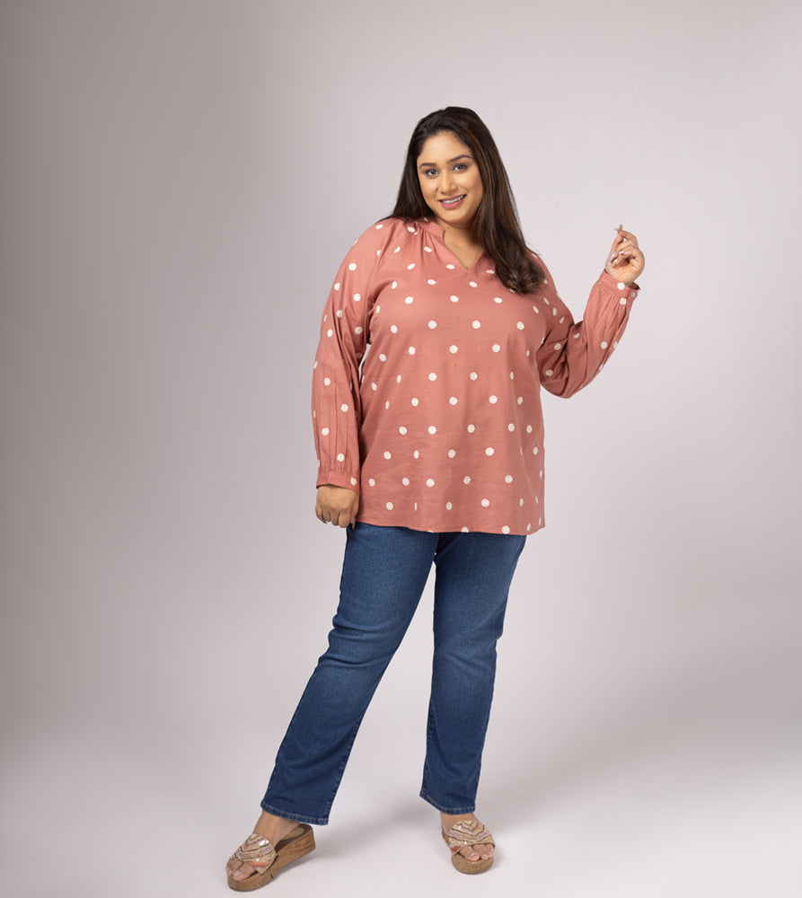 Plus Size Top | XL - 7XL | 100% Cotton | Dusty Pink