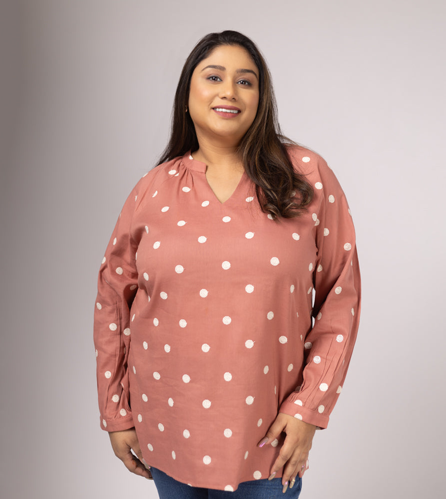 Plus Size Top | XL - 7XL | 100% Cotton | Dusty Pink