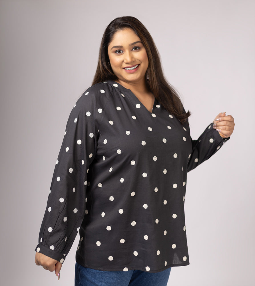Plus Size Top | XL - 7XL | 100% Cotton | Dark Grey