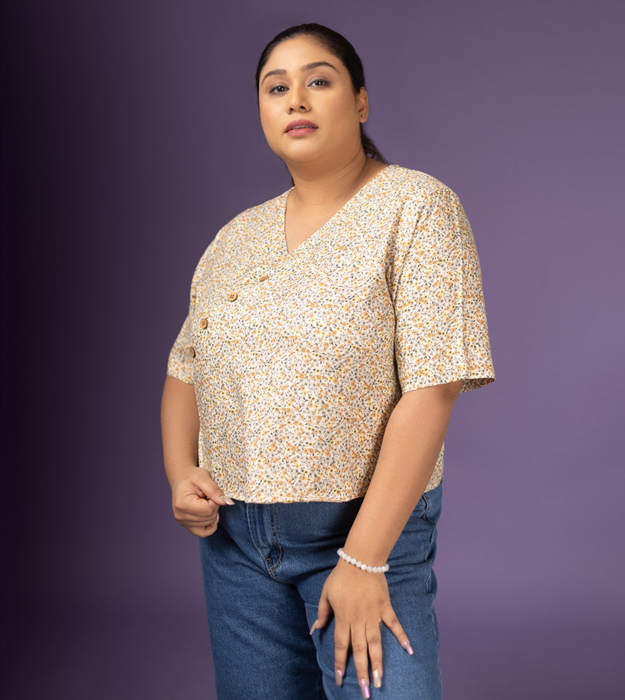 Plus Size Crop Top | XL - 7XL | Off White