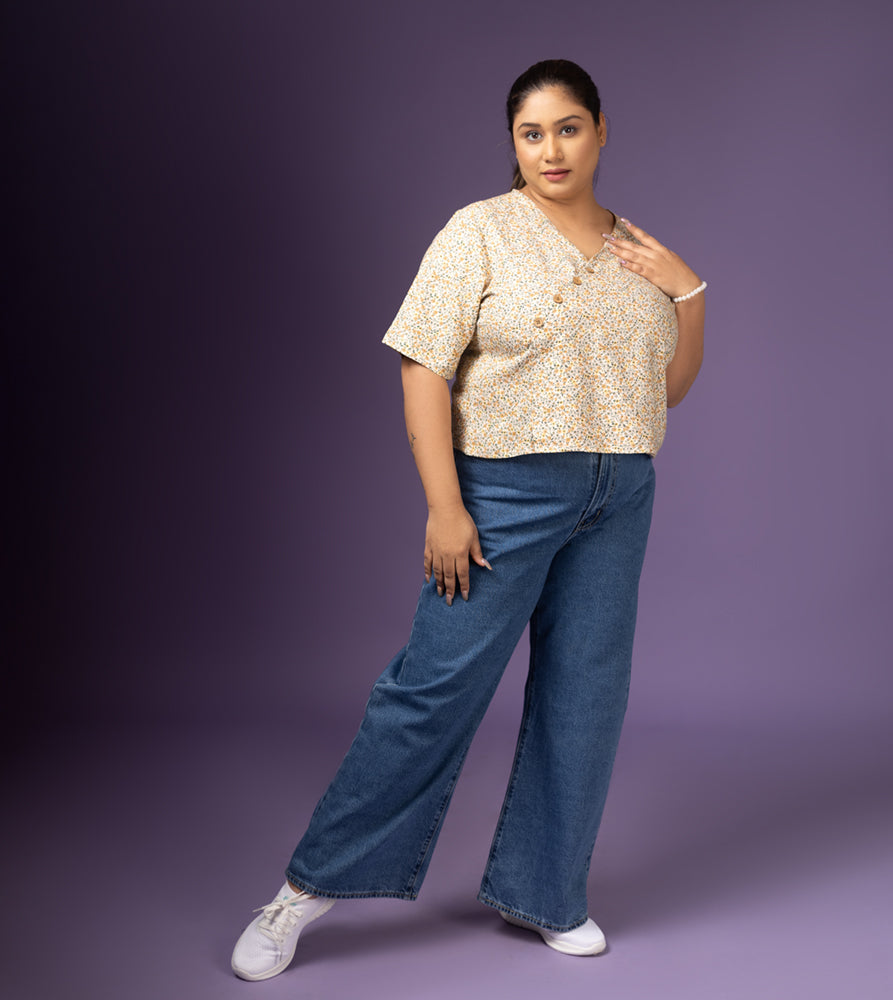 Plus Size Crop Top | XL - 7XL | Off White