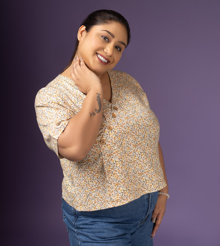 Plus Size Crop Top | XL - 7XL | Off White