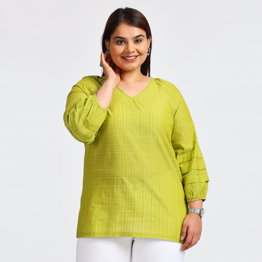 Plus Size Top | XL - 7XL | 100% Cotton | Lime Green