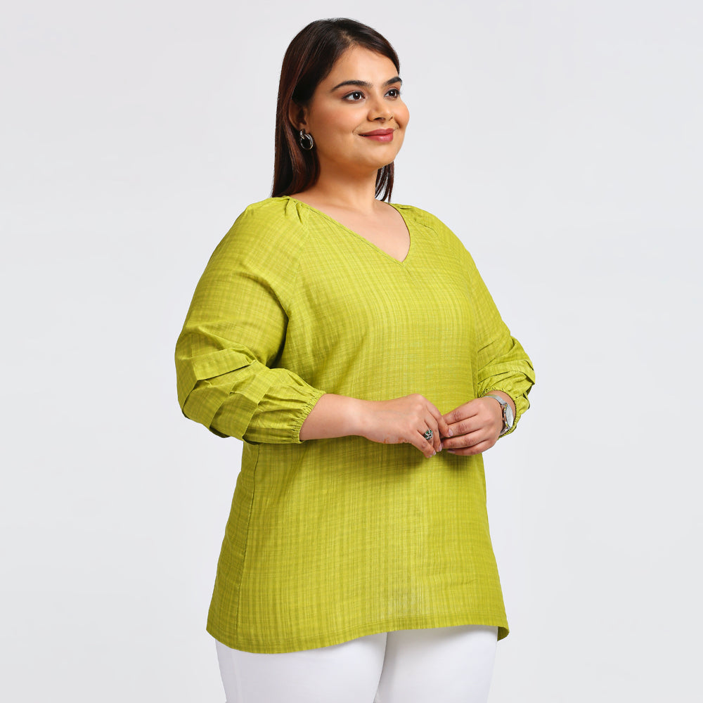 Plus Size Top | XL - 7XL | 100% Cotton | Lime Green