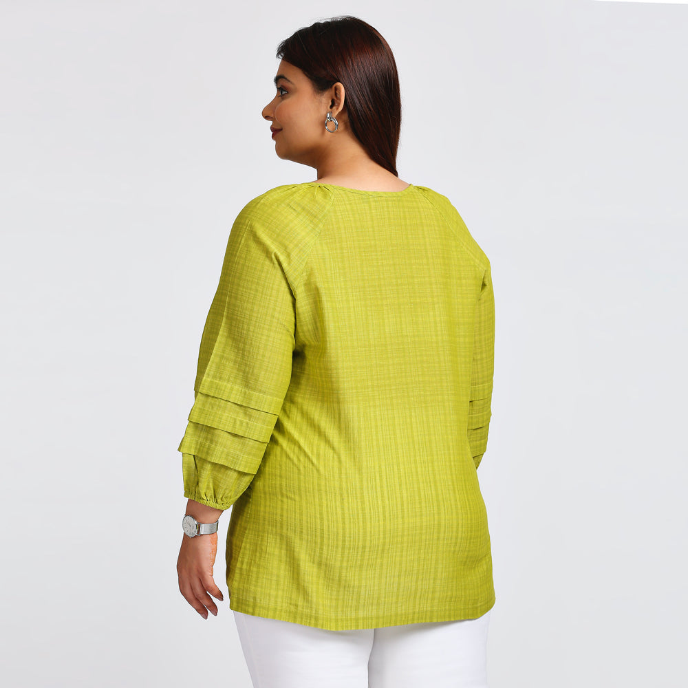 Plus Size Top | XL - 7XL | 100% Cotton | Lime Green