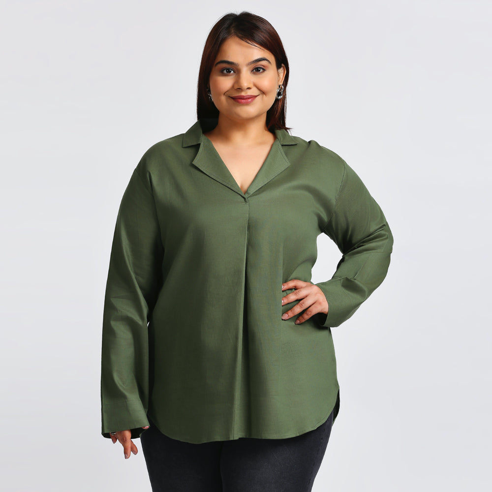 Plus Size Top | XL - 7XL | Dark Green