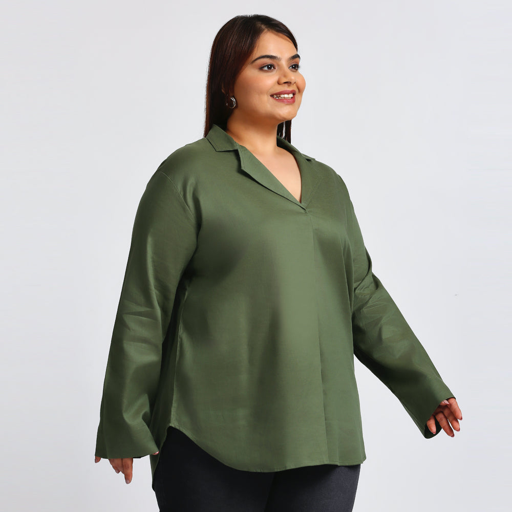 Plus Size Top | XL - 7XL | Dark Green