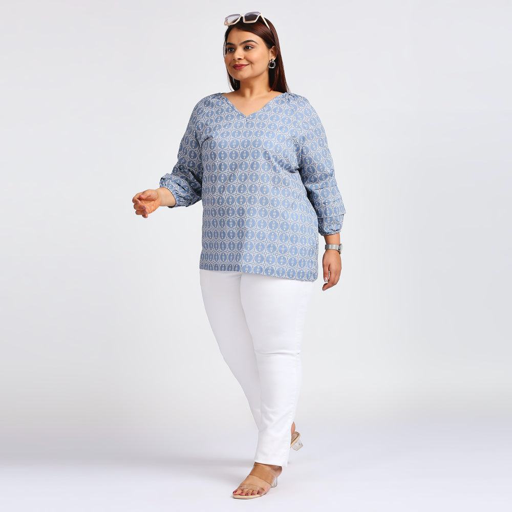Plus Size Top | XL - 7XL | 100% Cotton | Grey