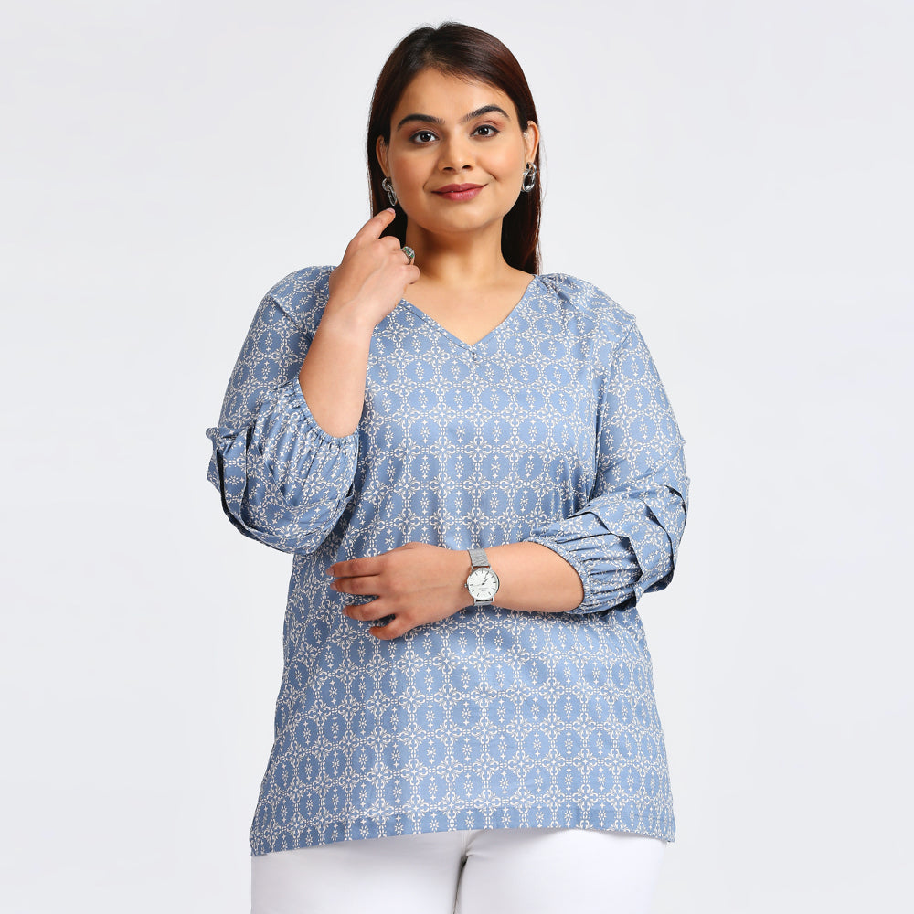 Plus Size Top | XL - 7XL | 100% Cotton | Grey