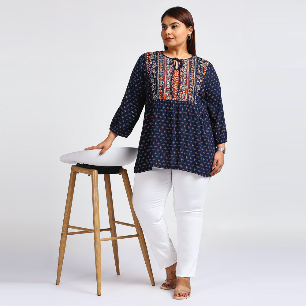 Plus Size Top | XL - 7XL | Navy