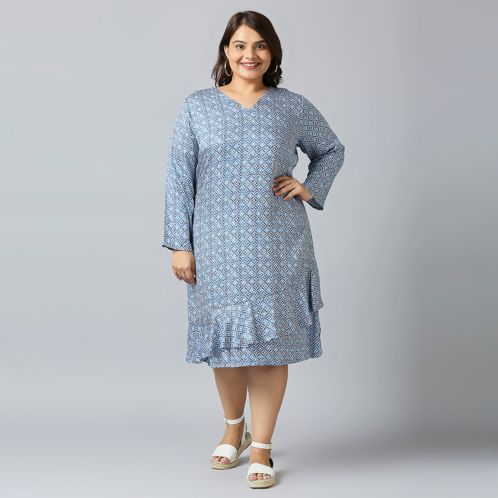 Plus Size Dress | 2XL - 8XL | Blue