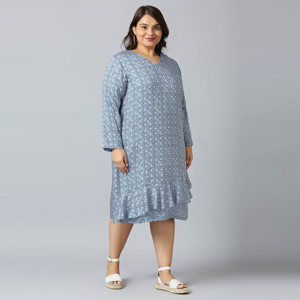 Plus Size Dress | 2XL - 8XL | Blue