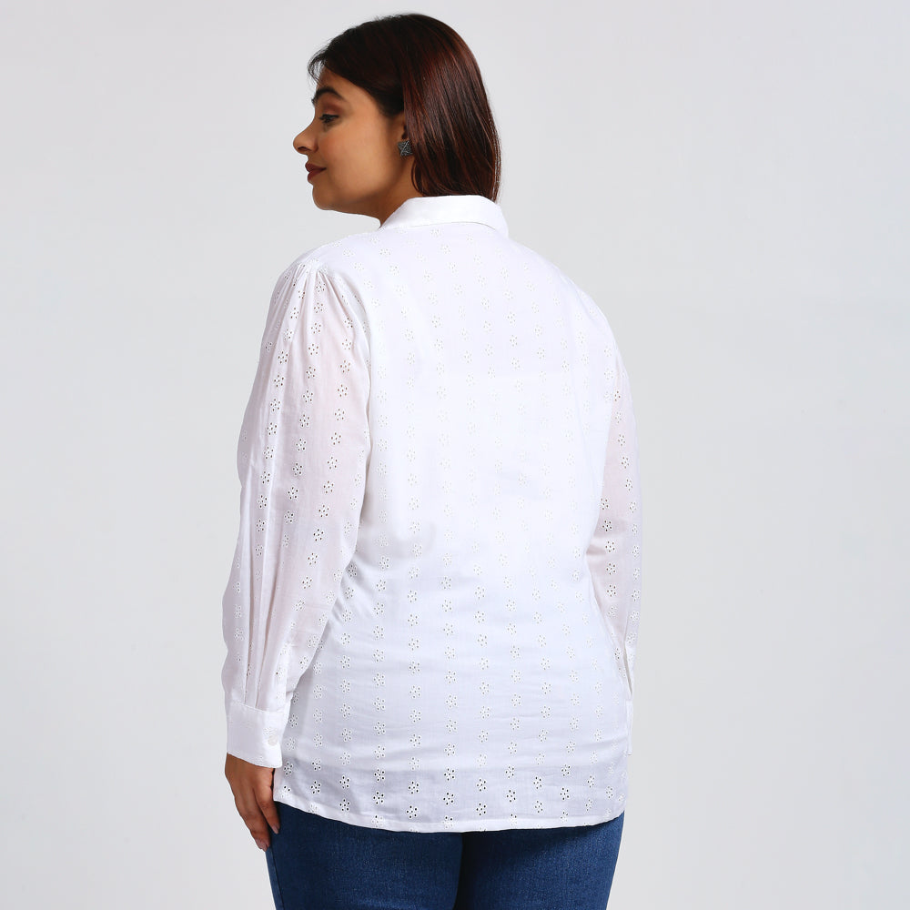 Plus Size Top | XL - 7XL | 100% Cotton | White