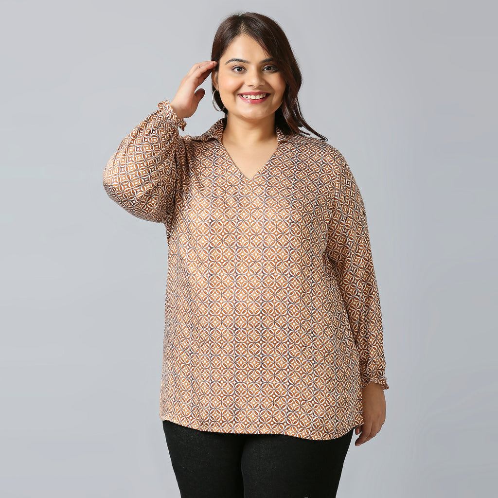 Plus Size Top | 2XL - 8XL | Brown