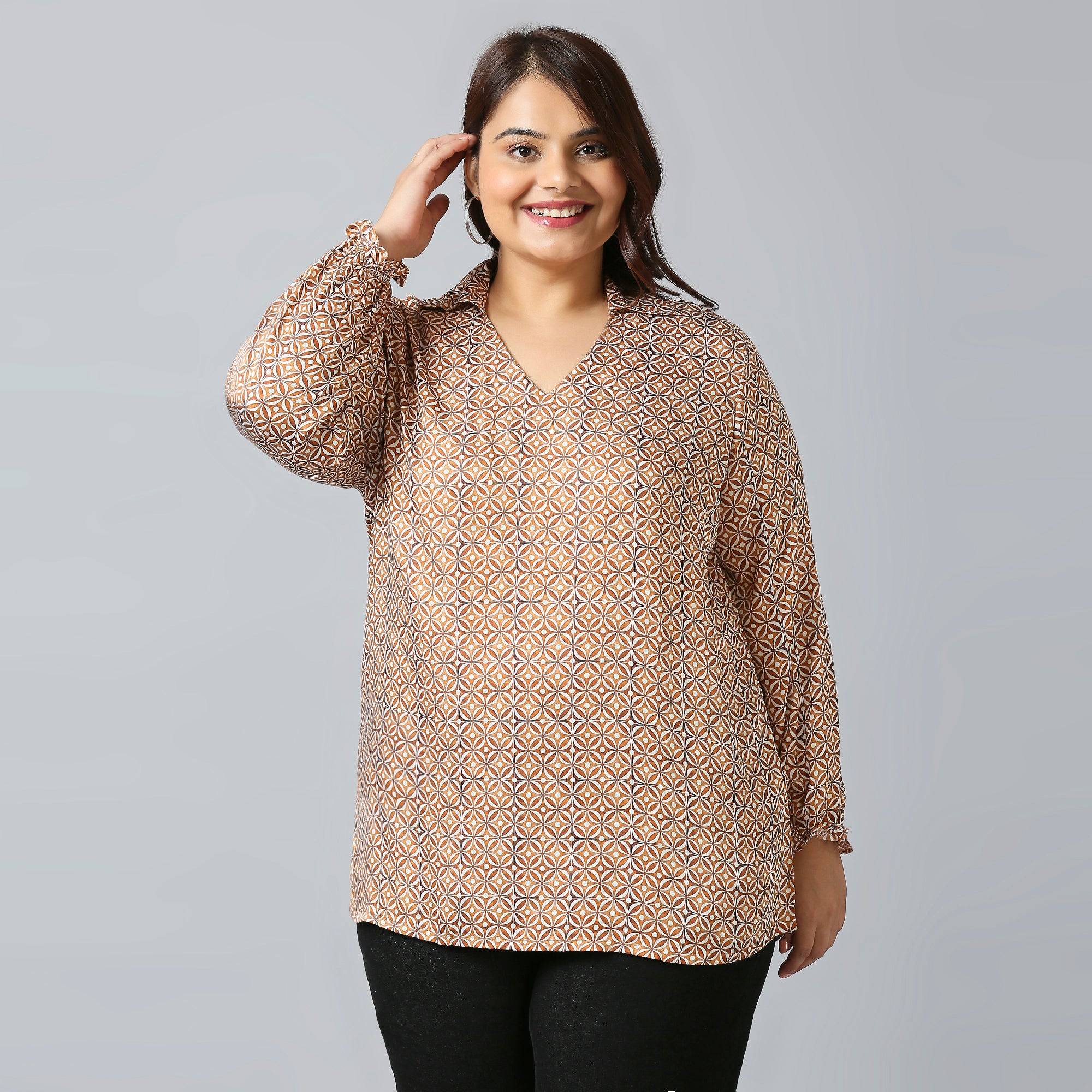 Plus Size Top | 2XL - 8XL | Brown