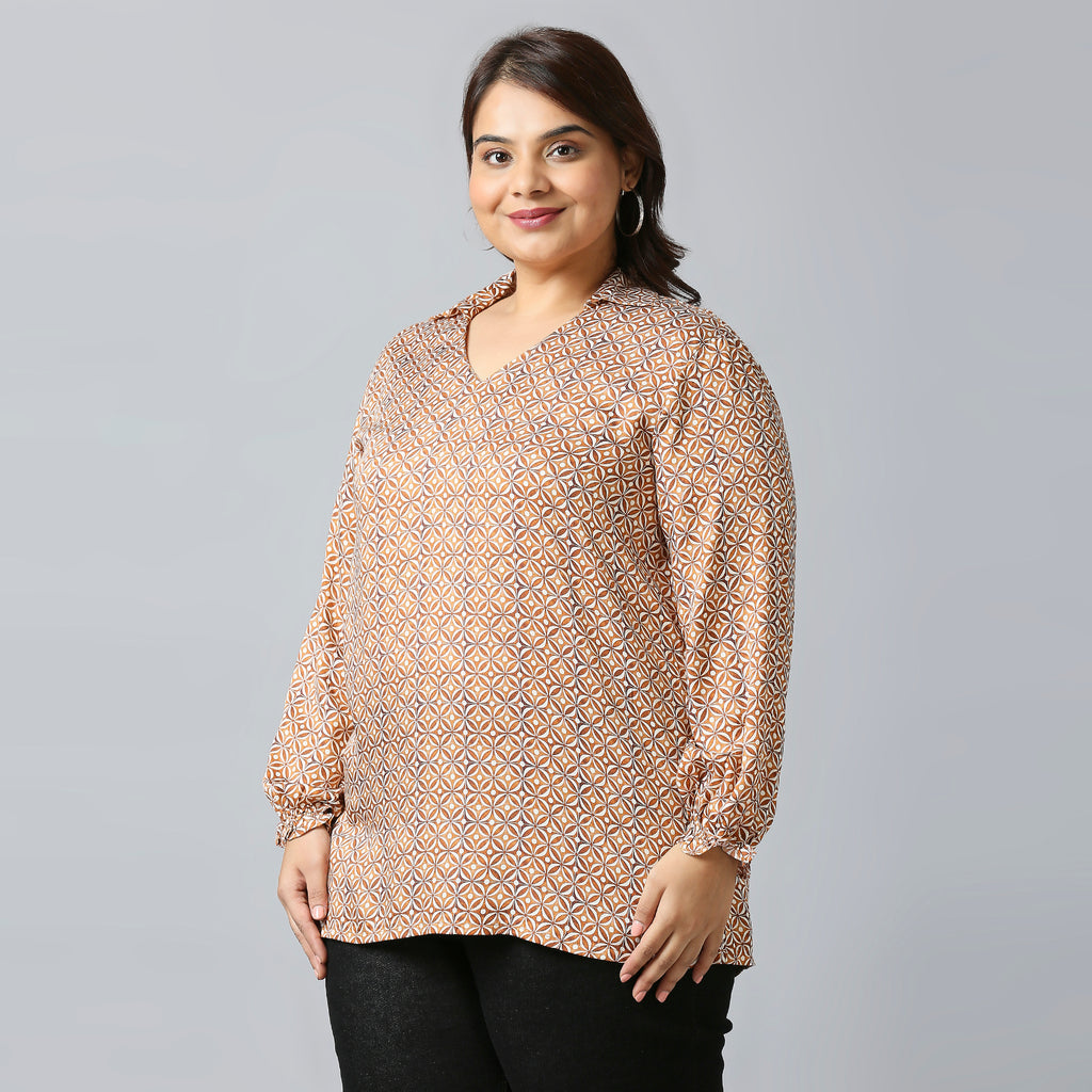 Plus Size Top | 2XL - 8XL | Brown
