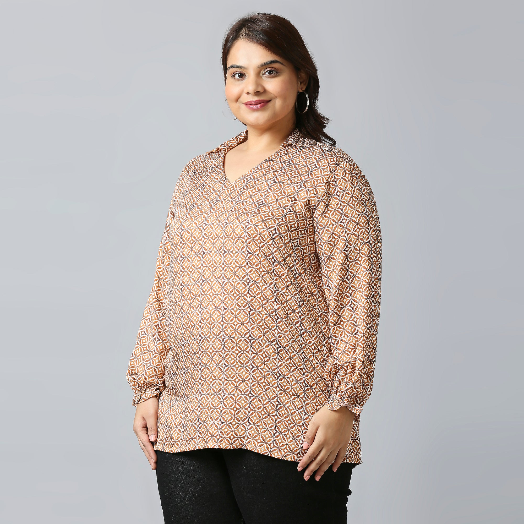 Plus Size Top | 2XL - 8XL | Brown