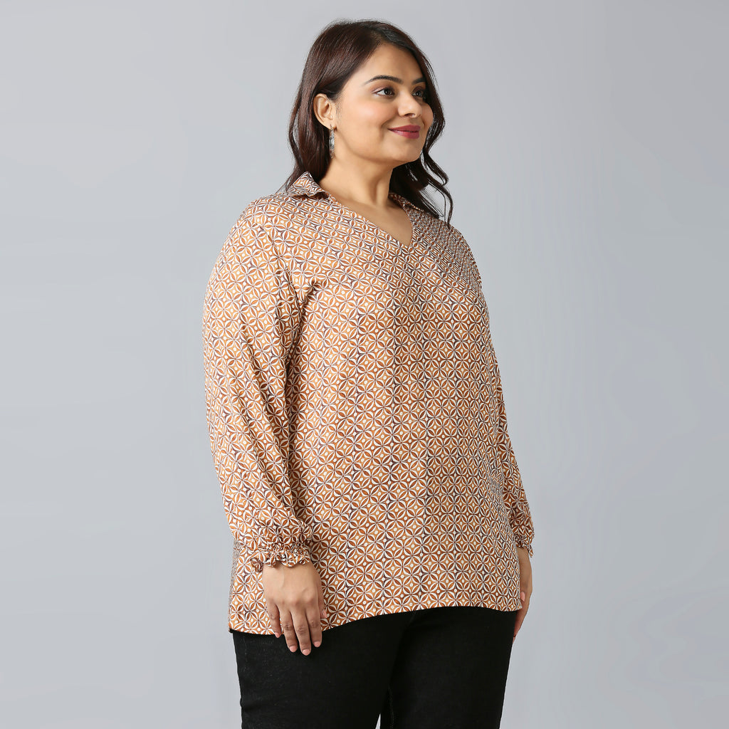 Plus Size Top | 2XL - 8XL | Brown