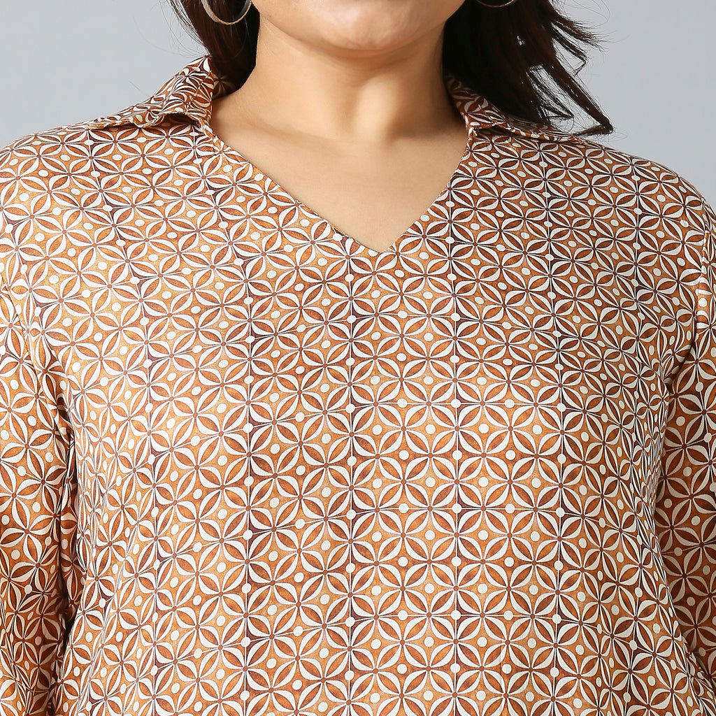 Plus Size Top | 2XL - 8XL | Brown