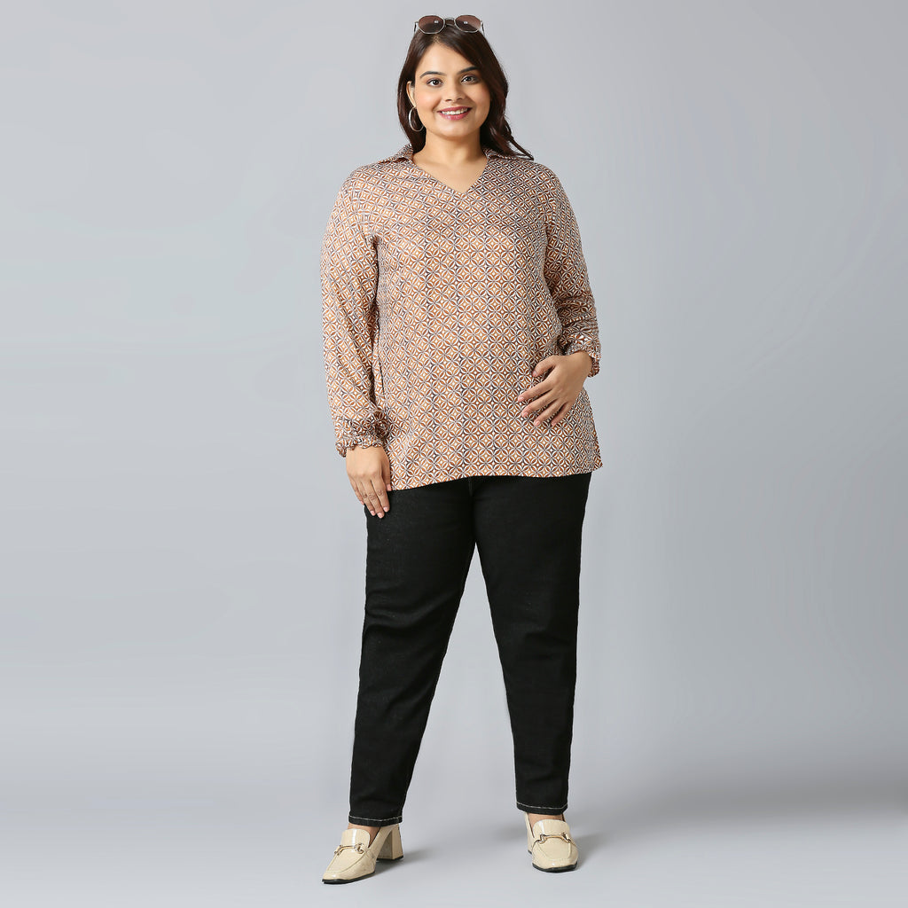 Plus Size Top | 2XL - 8XL | Brown